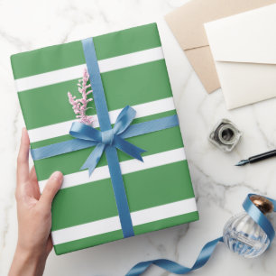 Papier Cadeau Rayures Vertes