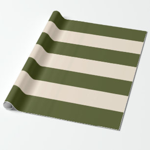 Papier Cadeau Rayures vertes de l'armée