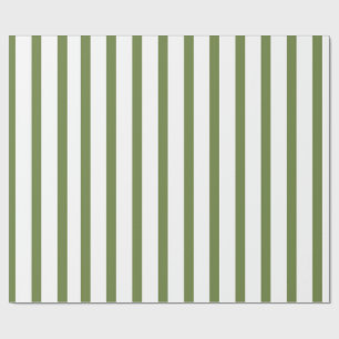 Papier Cadeau Rayures vertes et blanches décoratives