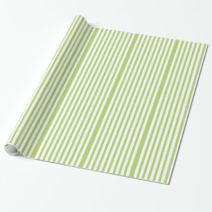 Papier Cadeau Rayures vertes et blanches motif rayé Baby Shower