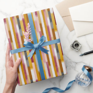 Papier Cadeau Rayures verticales aquarelle sans couture