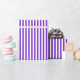 Papier Cadeau Rayures violettes et blanches