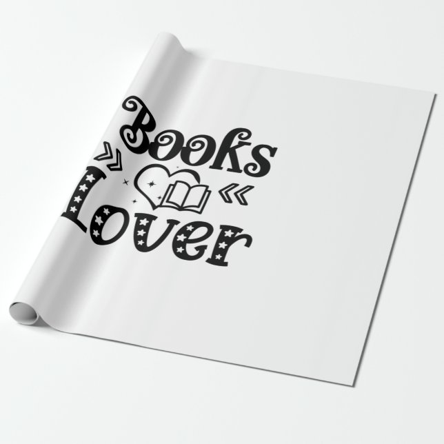 Papier Cadeau Reading Art Books Lover (Déroulé)
