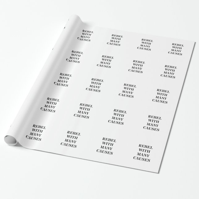 Papier Cadeau Rebel avec de nombreuses causes (Déroulé)