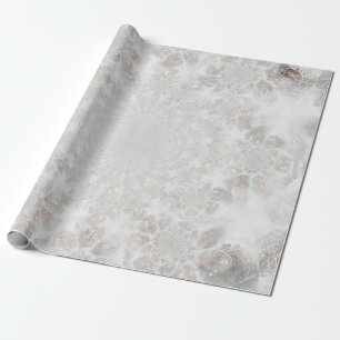 Papier Cadeau Réception de mariage Blanc Argent Or Simple Élégan