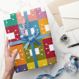 Papier Cadeau Rectangles atomiques