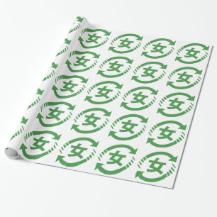 Papier Cadeau Recycler les filles japonaises   SYMBOLE Kanji Nih