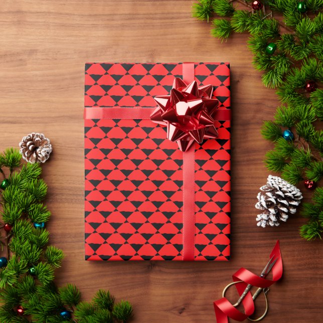 Papier Cadeau Red and black contemporany art background (Cadeau de vacances)