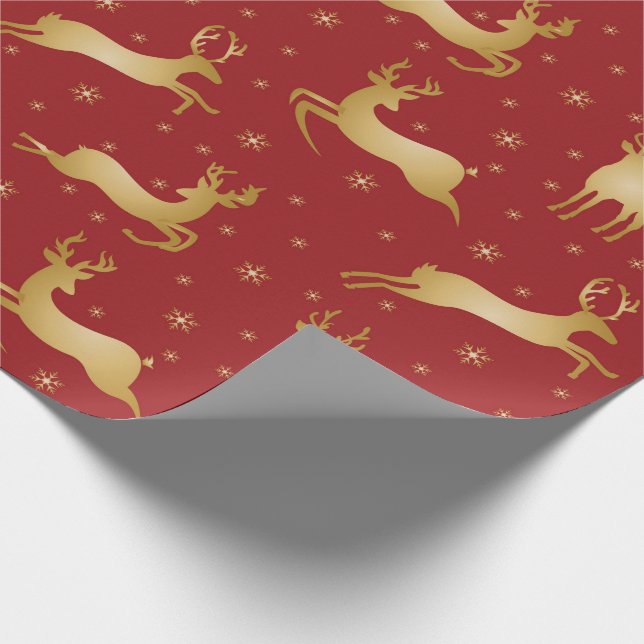 Papier Cadeau Red and gold Christmas (Coin)