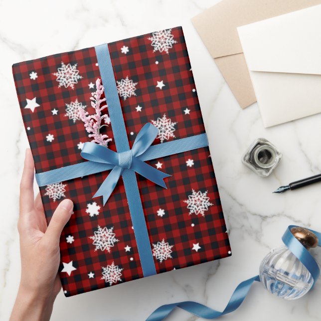 Papier Cadeau Red Christmas Pattern  (Cadeaux)