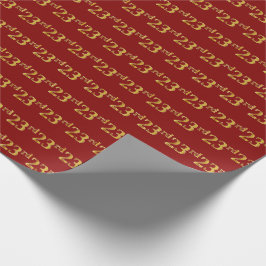 Papier Cadeau Red, Faux Gold 23e (Vingt-troisième)