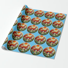 Papier Cadeau Red Fox et Sun