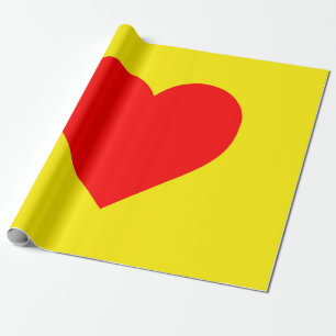 Papier Cadeau Red Heart Heat Pop Art