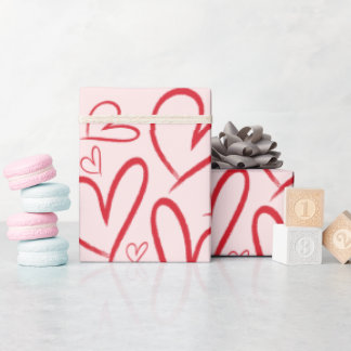 Papier Cadeau Red Heart Seamless Motif