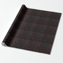 Red Hearts Black paperGift ,Valentines Day 
