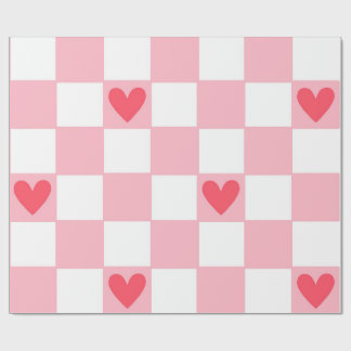 Papier Cadeau Red Hearts Wrapping Paper