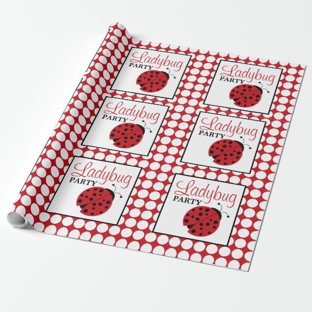 Papier Cadeau Red Ladybug, fête d'anniversaire des enfants (Déroulé)