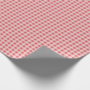 Papier Cadeau Red Plaid En vichy Country Farmhouse Simple