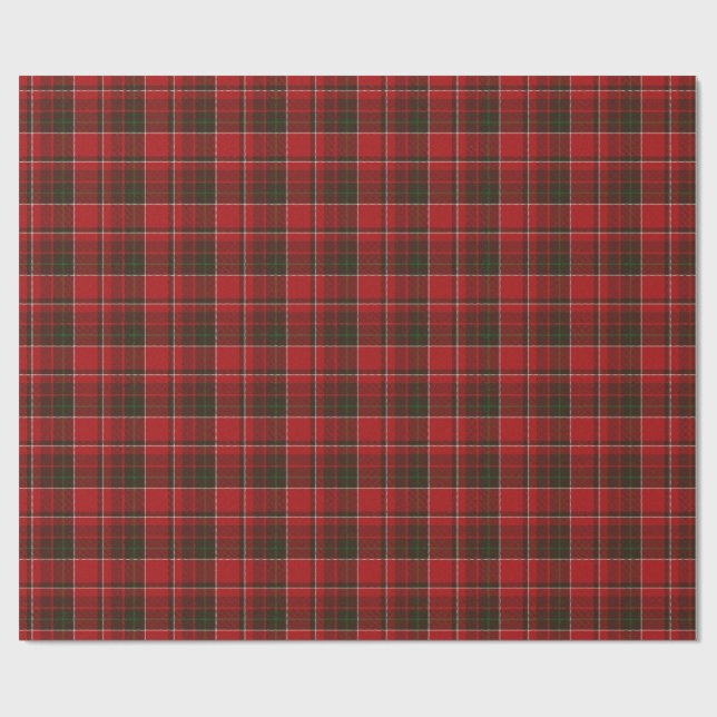 Papier Cadeau Red tartan à damiers motif (Plat)