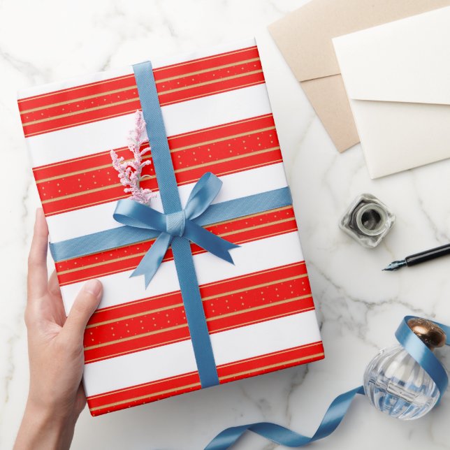Papier Cadeau Regal Christmas Stripes (Cadeaux)