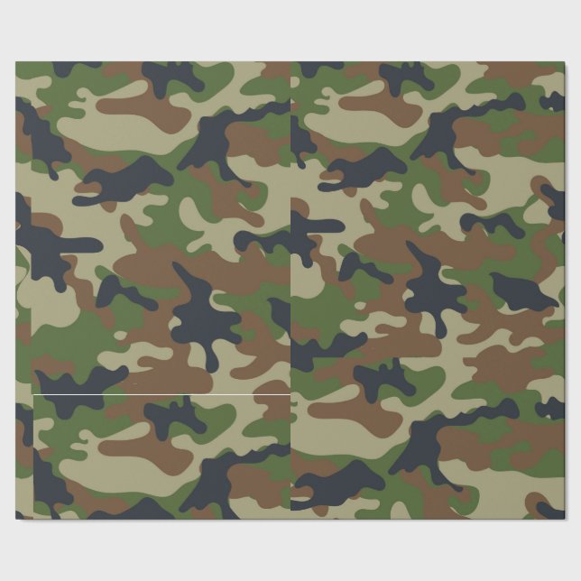 Papier Cadeau Région boisée Camo (Couture)