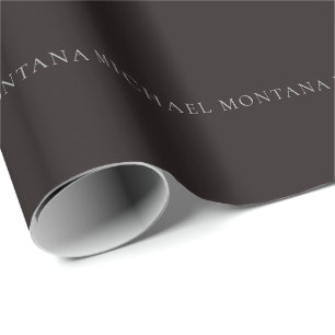 Papier Cadeau Réglisse noir minimaliste simple moderne propre no