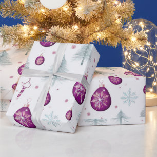 Papier Cadeau Reindeer Noël Ornements Snowflakes Noël