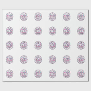 Papier Cadeau Reine d'anniversaire de Licorne de Licorne Land Te