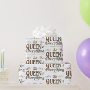 Papier Cadeau REINE de tout - Pourcentage de lettres