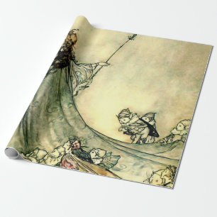 Papier Cadeau "Reine des fées" par Arthur Rackham