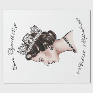 Papier Cadeau Reine Elizabeth II