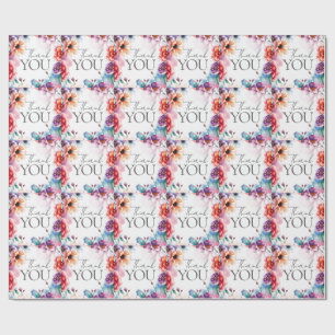 Papier Cadeau Remerciement Floral Élégant Moderne Simple Moderne