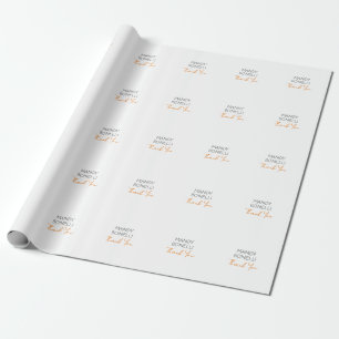 Papier Cadeau Remerciement Personnalisé Minimaliste Moderne