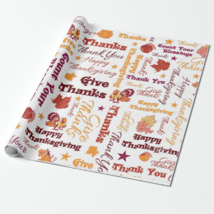 Papier Cadeau Remerciements - Bon thanksgiving Day