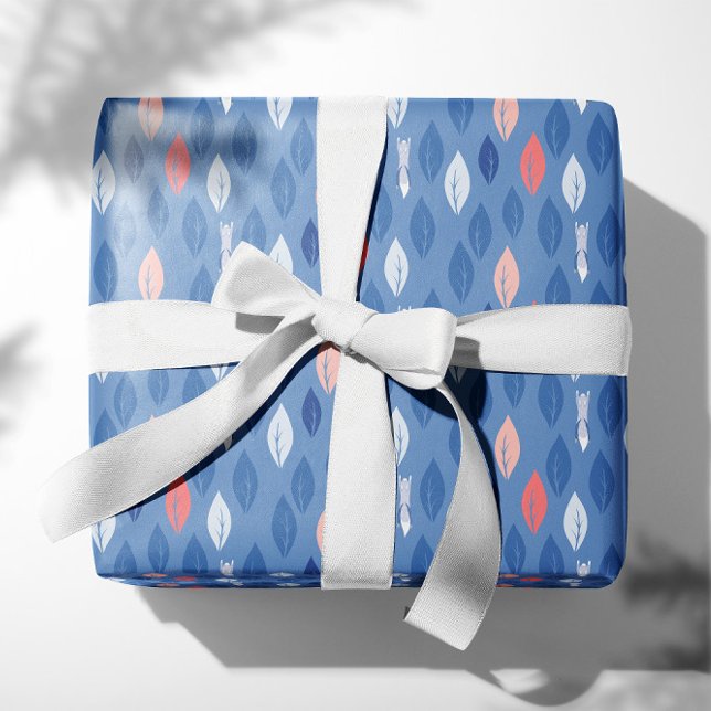 Papier Cadeau Renard à la recherche de Feuilles (Créateur téléchargé)