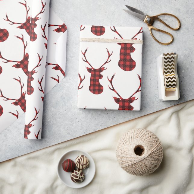 Papier Cadeau Renard de Buffalo Plaid (Artisanat)