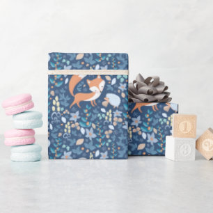 Papier Cadeau Renard des Bois Hiver
