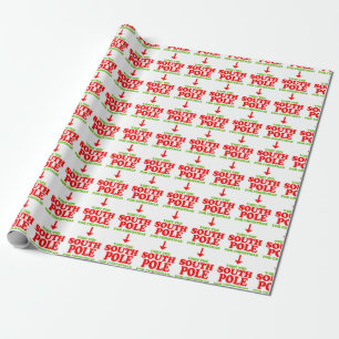 Papier Cadeau Rendez visite au Pôle du sud -- Humour de vacance
