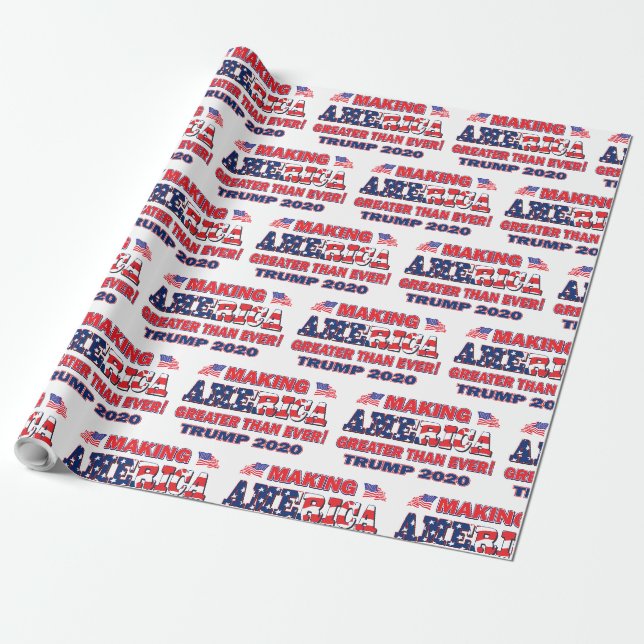Papier Cadeau Rendre l'Amérique plus grande que jamais - Trump 2 (Déroulé)