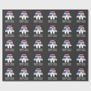 Papier Cadeau Rendre les dents plus grandes 4 juillet dentaire