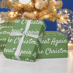 Papier Cadeau Rendre Noël magnifique à nouveau Livre vert