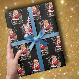 Papier Cadeau Rendre Noël super Trump Santa Claus