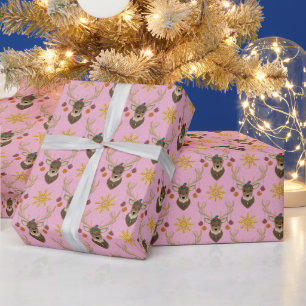 Papier Cadeau Renne de fête