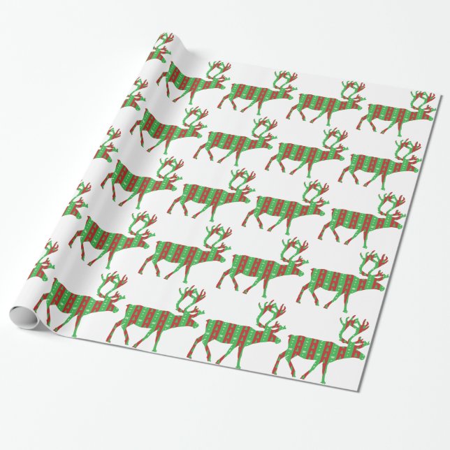 Papier Cadeau Renne de Noël (Déroulé)