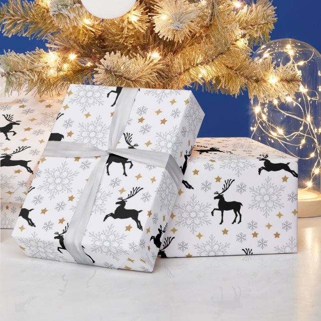 Papier Cadeau Renne Volant  (Vacances)
