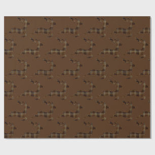Papier Cadeau Rennes Brown de Noël