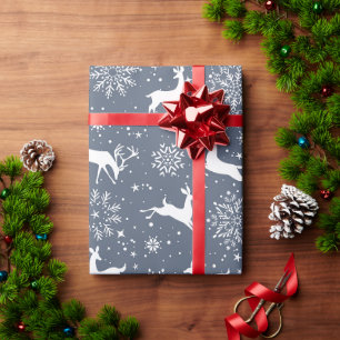Papier Cadeau Rennes En Neige