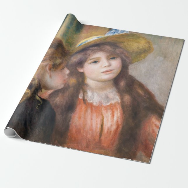 Papier Cadeau Renoir - Portrait de deux petites filles (Déroulé)