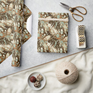 Papier Cadeau Réplique en papier marbré Suminagashi