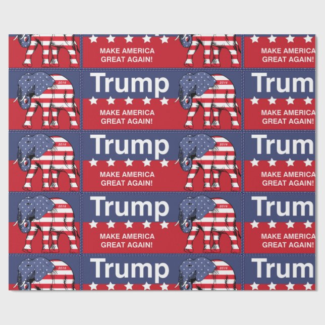 Papier Cadeau républicain de Donald Trump 2016 (Plat)